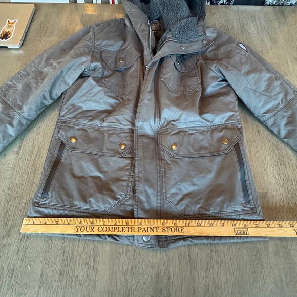 Kuhl Projekt Kollusion Grey Jacket Mens Size M Full Zip Sherpa Lined Field Coat - Picture 16 of 16